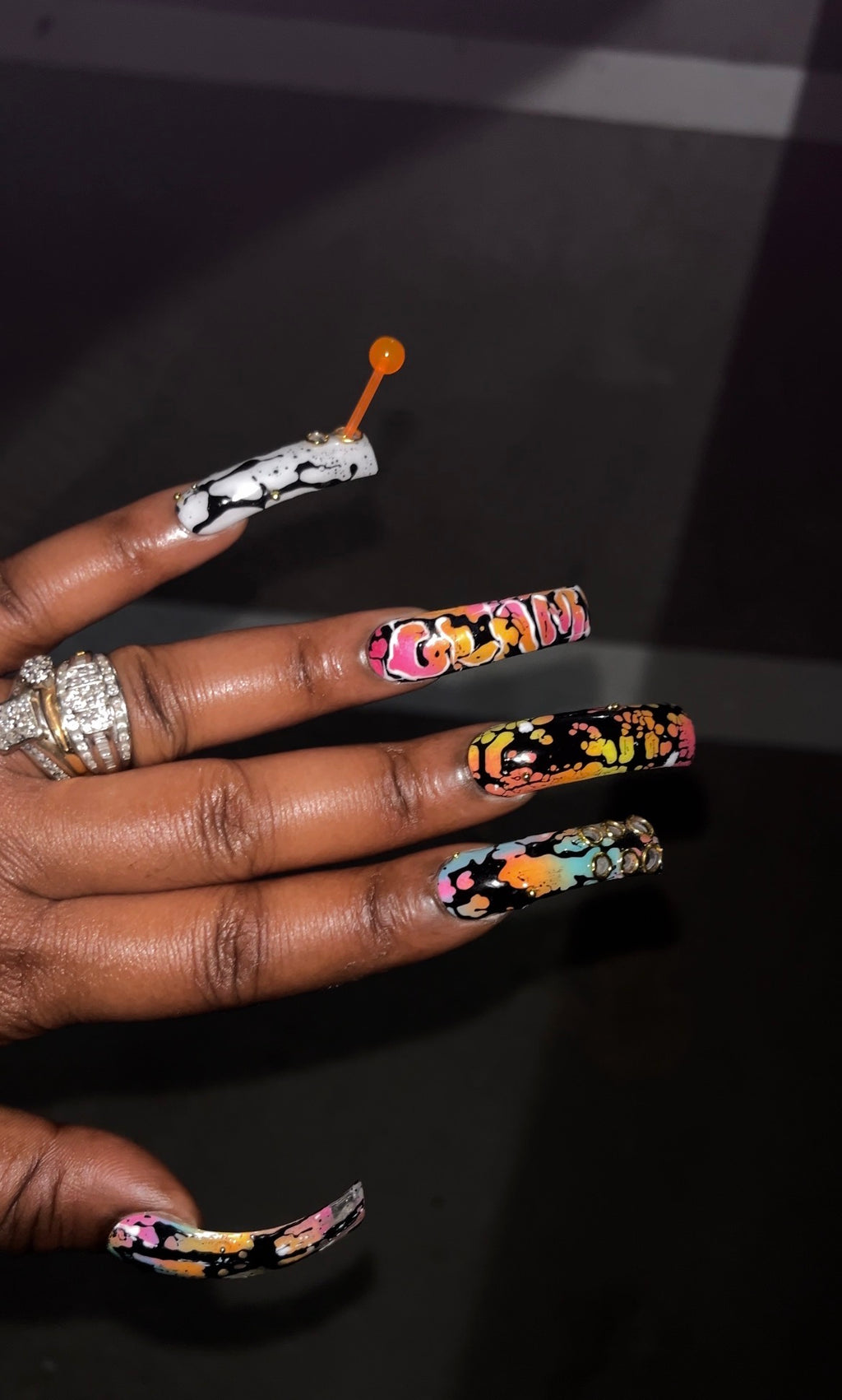 Custom Graffiti Nail Set